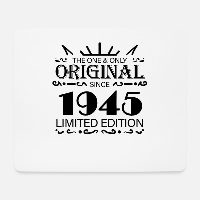 1945 - Baujahr 1945 - Jahrgang 1945 - Mousepad (Querformat) - Weiß