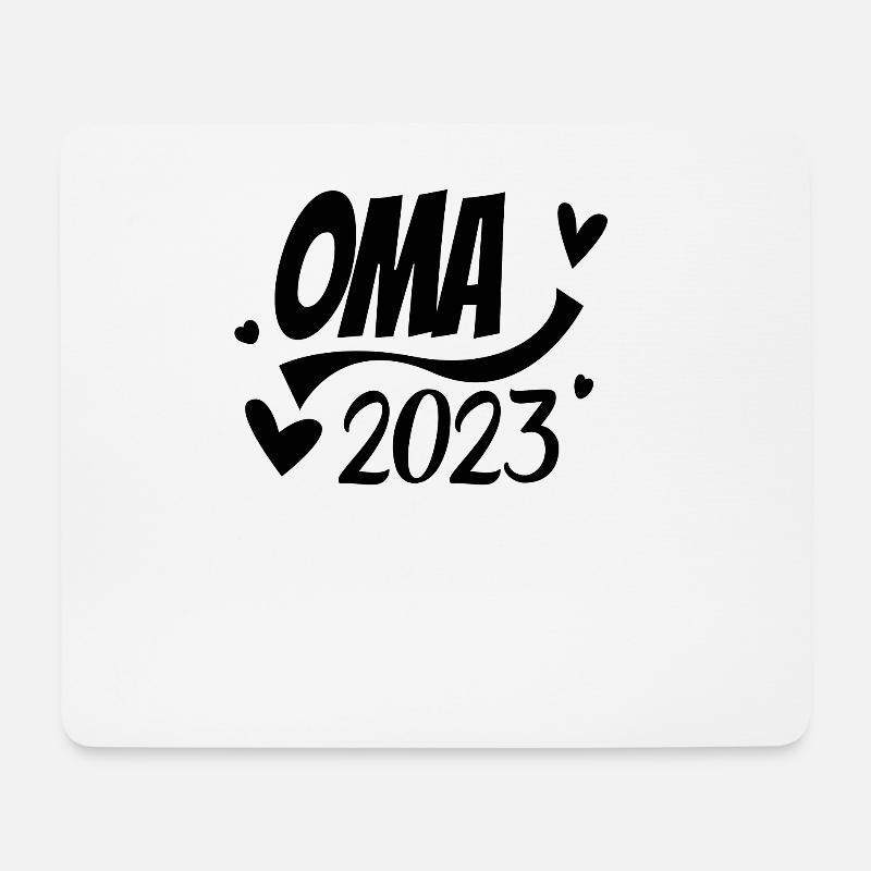 Oma 2023 - Werdende Oma 2023 - Mousepad (Querformat) - Weiß