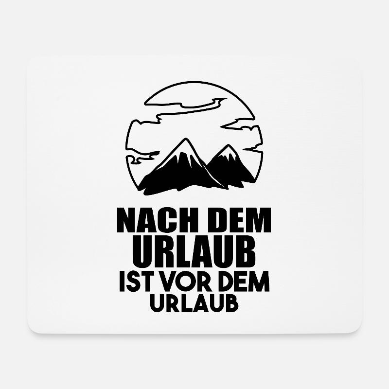 Urlaub - Mousepad (Querformat) - Weiß