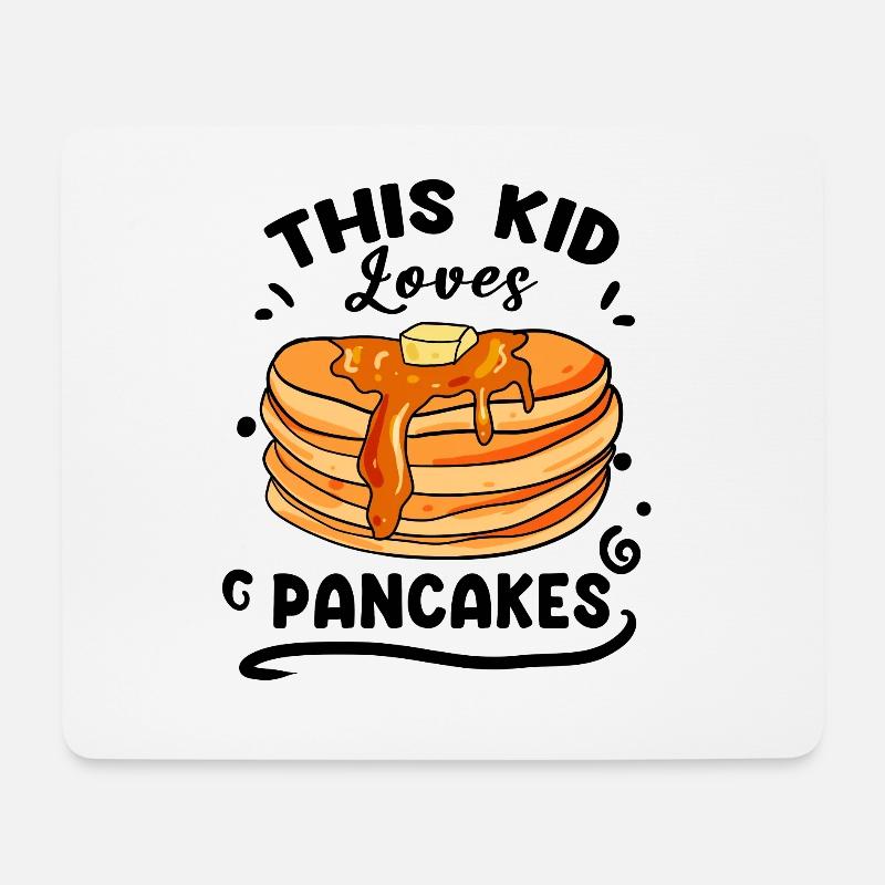 Pancake Liebe - Mousepad (Querformat) - Weiß