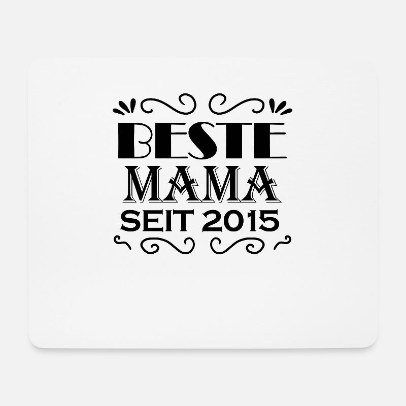 Beste Mama seit 2015 - Mousepad (Querformat) - Weiß