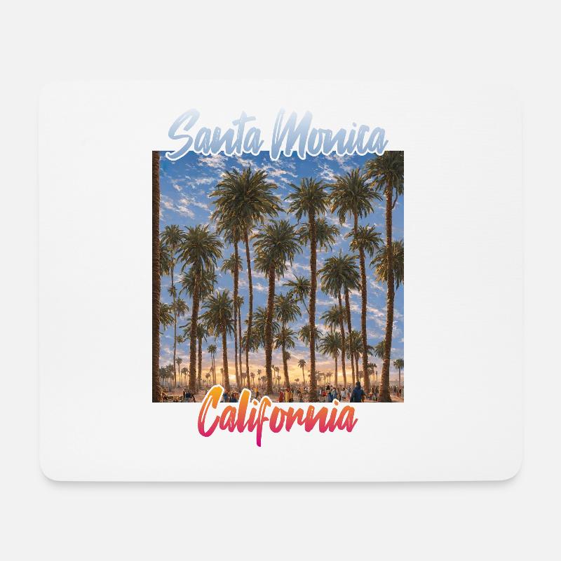 Santa Monica California - Mousepad (Querformat) - Weiß