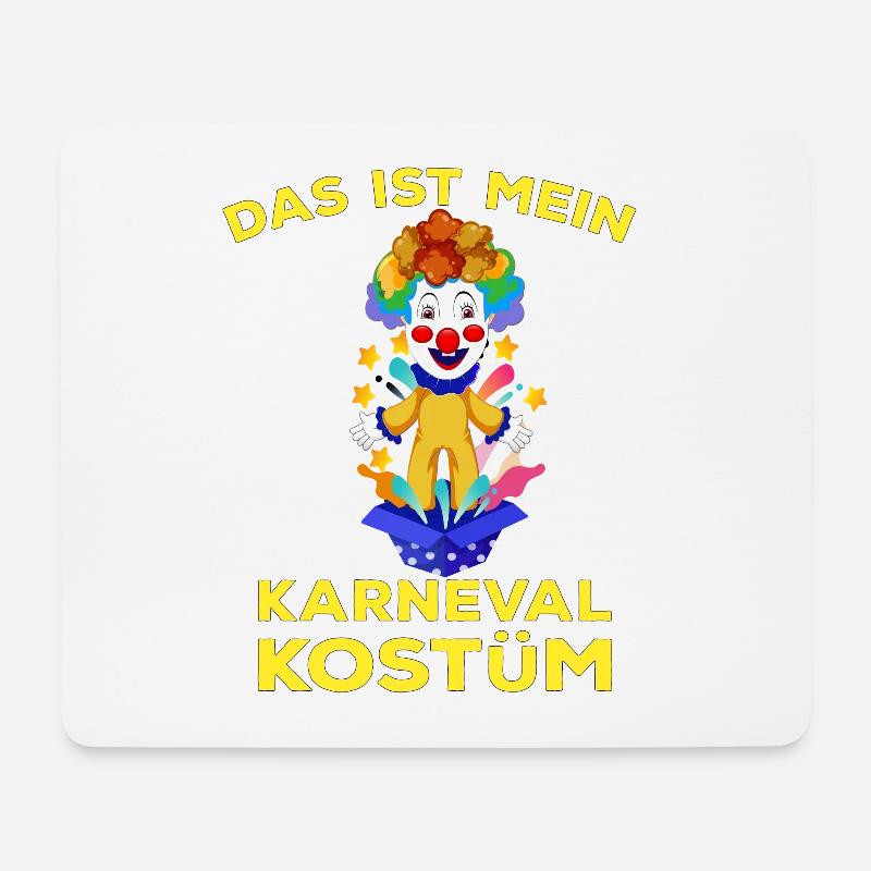 Fasching Kostüm Clown aus der Box Karneval - Mousepad (Querformat) - Weiß