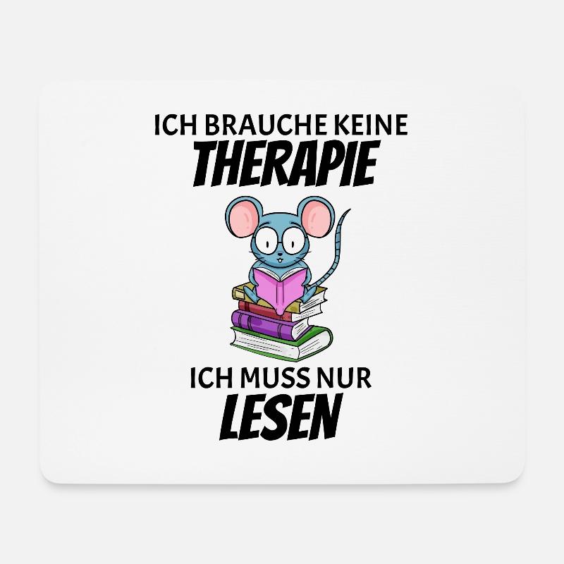 Lesen Buch Bücher Leser Geschenk - Mousepad (Querformat) - Weiß