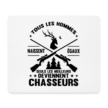 Chasseur Homme Humour Chasse - Tapis de souris (format paysage) - blanc - Devant