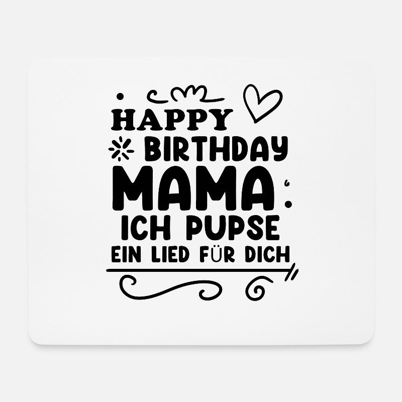 Happy Birthday Mama als Baby Body - Mousepad (Querformat) - Weiß