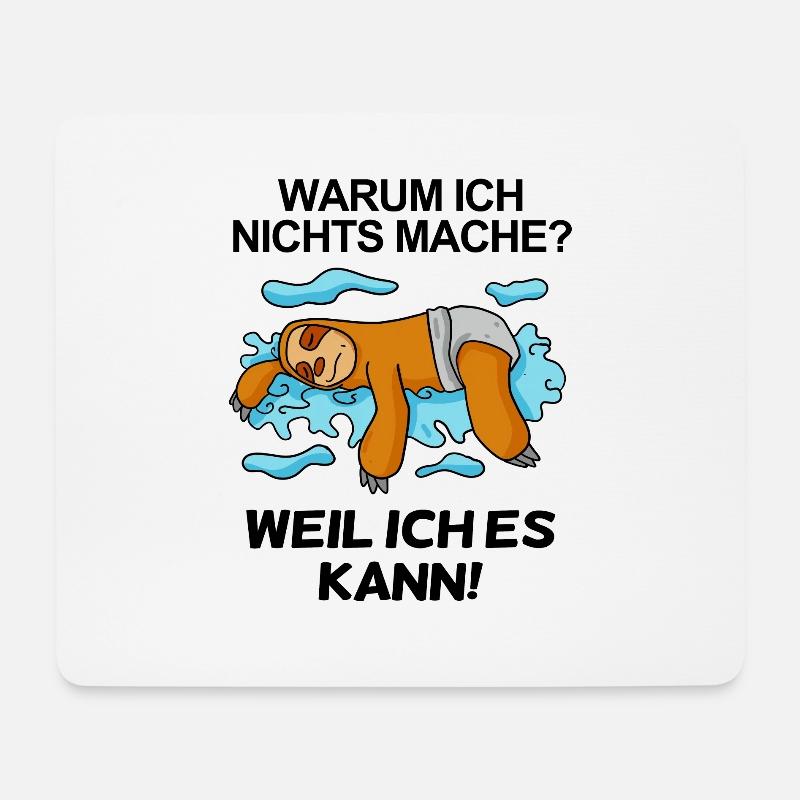 Lustiger Spruch - Nichts machen - Mousepad (Querformat) - Weiß