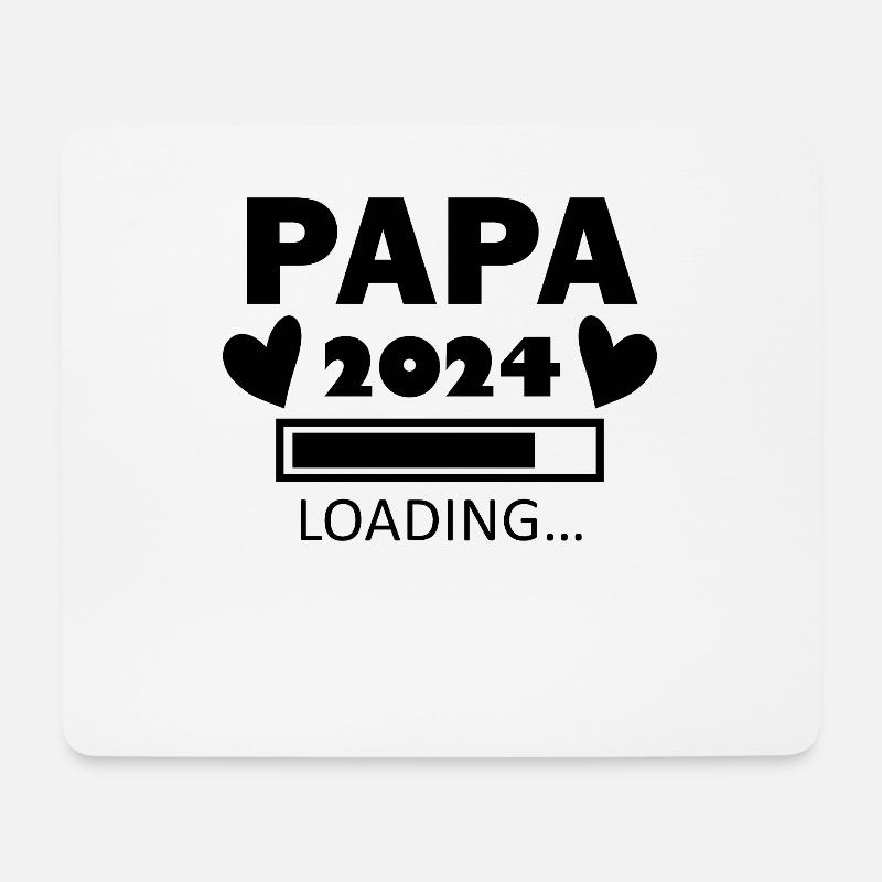 Vater 2024 - Papa 2024 - Papa werden - Mousepad (Querformat) - Weiß
