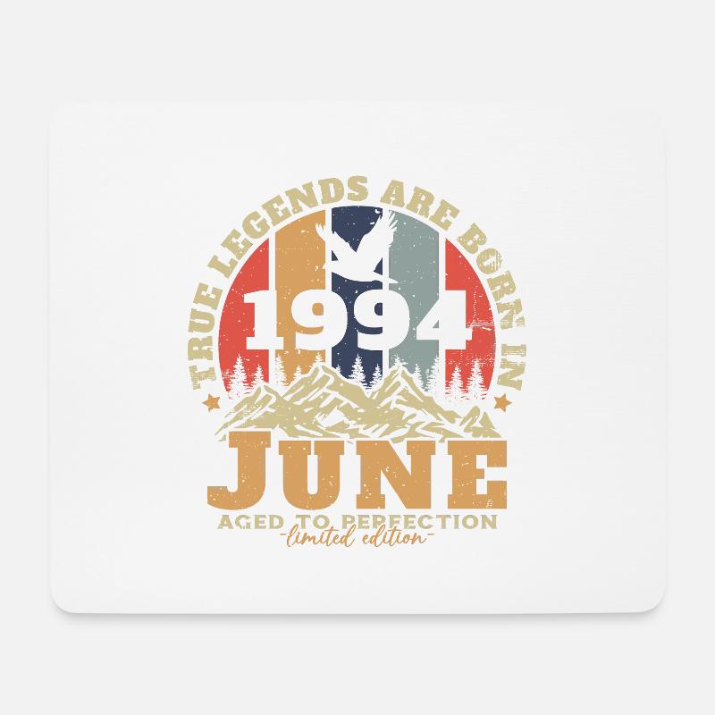 Juni 1994 Retro Vintage Geburtstagsgeschenk - Mousepad (Querformat) - Weiß