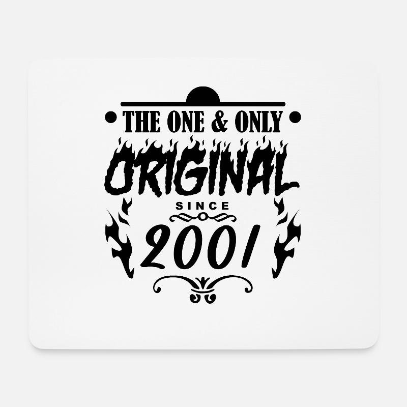 2001 - Baujahr 2001 - Jahrgang 2001 - Mousepad (Querformat) - Weiß