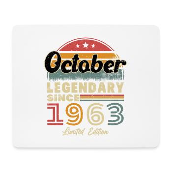 Gift The legends were born in October 1963 - Mouse Pad (horizontal) - white - Front