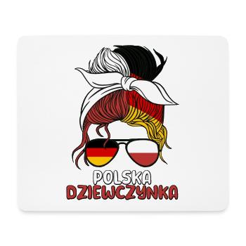 Polska dziewczyna Moitié Allemand Polonais Fille Pologne - Tapis de souris (format paysage) - blanc - Devant