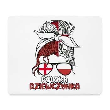 Polska Moitié Anglais Moitié Polonais Fille Pologne - Tapis de souris (format paysage) - blanc - Devant