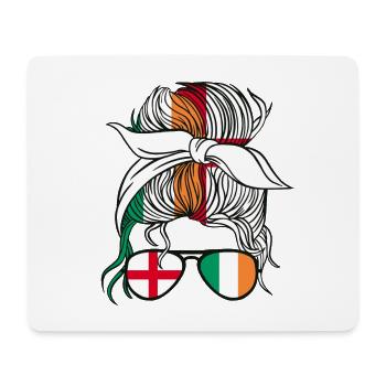 Half English Half Irish Girl Ireland cailín - Mouse Pad (horizontal) - white - Front