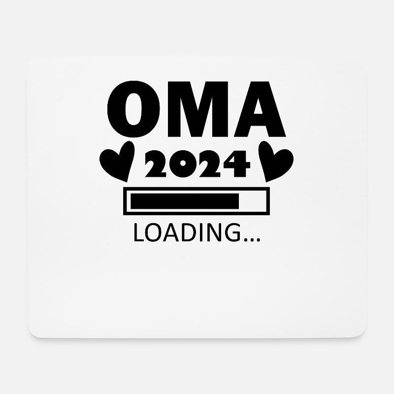 Oma 2024 - Oma werden - Mousepad (Querformat) - Weiß