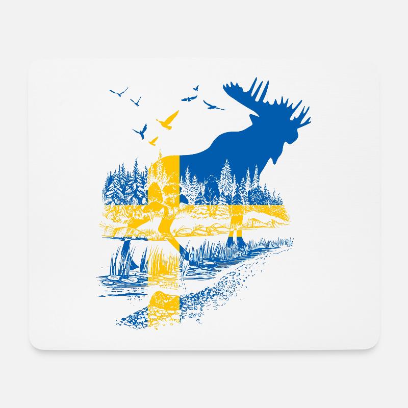 SCHWEDEN ELCH - Mousepad (Querformat) - Weiß