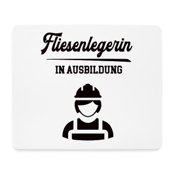 Fliesenlegerin in Ausbildung Fliesenleger Lehre - Mousepad (Querformat) - Weiß - Vorne