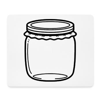 Jam Jar Gliederung - Mousepad (Querformat) - Weiß - Vorne