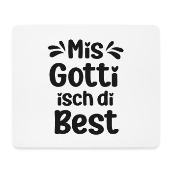 Mis Gotti isch di best Patentante Taufe Patin - Mousepad (Querformat) - Weiß - Vorne