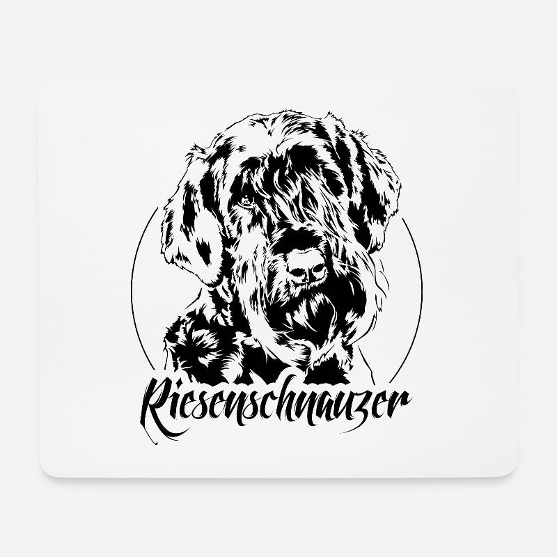 RIESENSCHNAUZER Hunde Hund IGP Wilsigns - Mousepad (Querformat) - Weiß