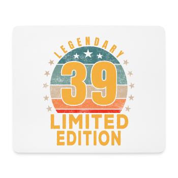 Birthday Legendary 39 Years Limited Edition - Mouse Pad (horizontal) - white - Front