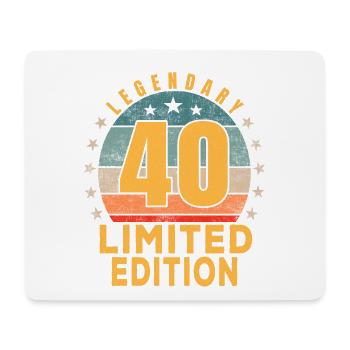 Geburtstag Legendary 40 Jahre Limited Edition - Mousepad (Querformat) - Weiß - Vorne