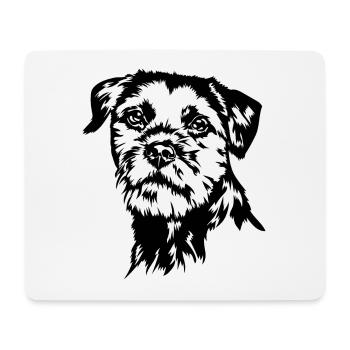 BORDER TERRIER Dog Portrait Dog Dogs Wilsigns - Mouse Pad (horizontal) - white - Front