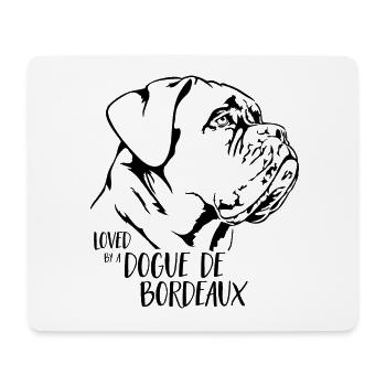 Loved by a Dogue de Bordeaux Dog Saying Wilsigns - Mouse Pad (horizontal) - white - Front