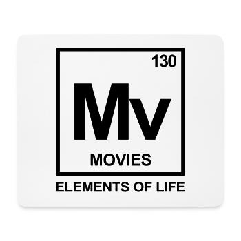 Elements of life: 130 films tableau périodique - Tapis de souris (format paysage) - blanc - Devant