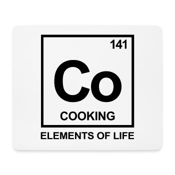 Elements of life: 141 cooking Periodensystem - Mousepad (Querformat) - Weiß - Vorne