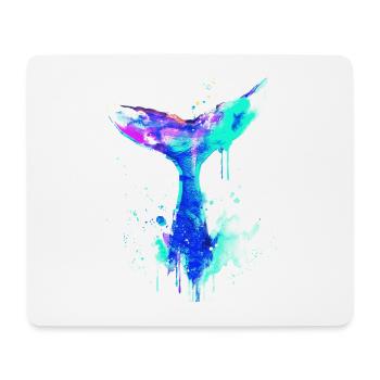 aileron de baleine, aileron, baleine, baleine, graffiti - Tapis de souris (format paysage) - blanc - Devant