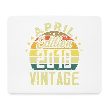 Millésime Avril 2018 - Cadeau Anniversaire 2018 - Tapis de souris (format paysage) - blanc - Devant