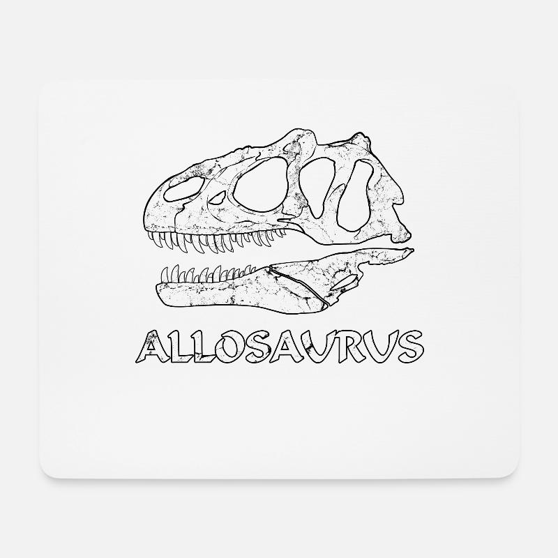 Allosaurus Fossil - Mouse Pad (horizontal) - white