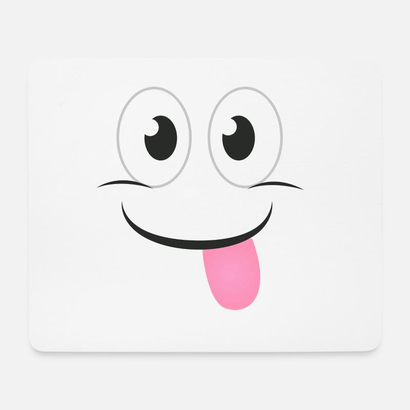 FRECHES GESICHT - Lustiges Comic Geschenk Shirts - Mousepad (Querformat) - Weiß