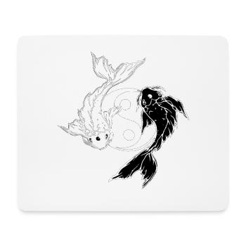 Ying Yang inversé - Tapis de souris (format paysage) - blanc - Devant