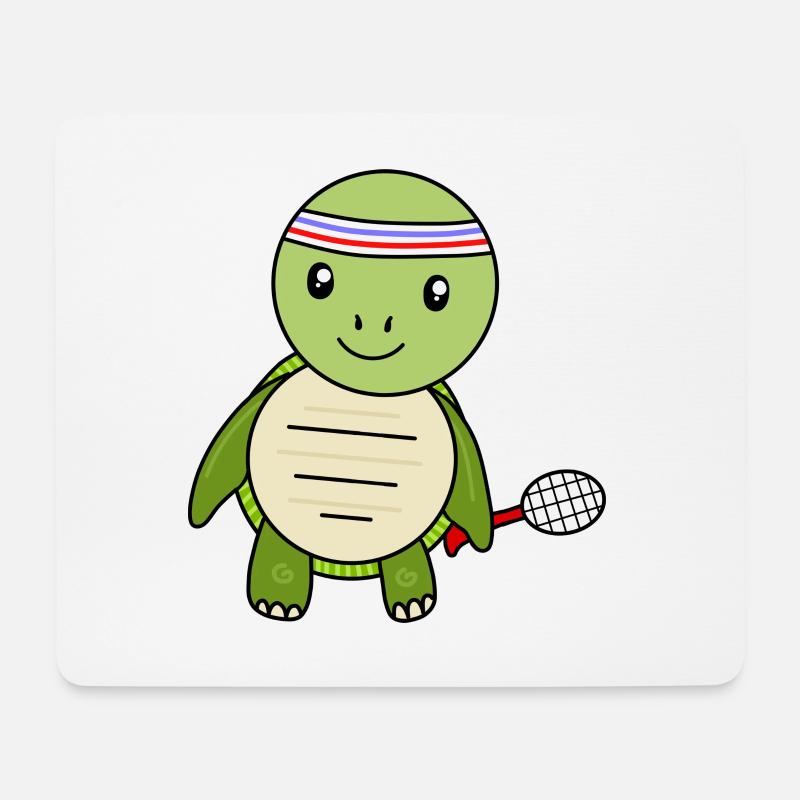 Tennis Schildkröte - Mousepad (Querformat) - Weiß