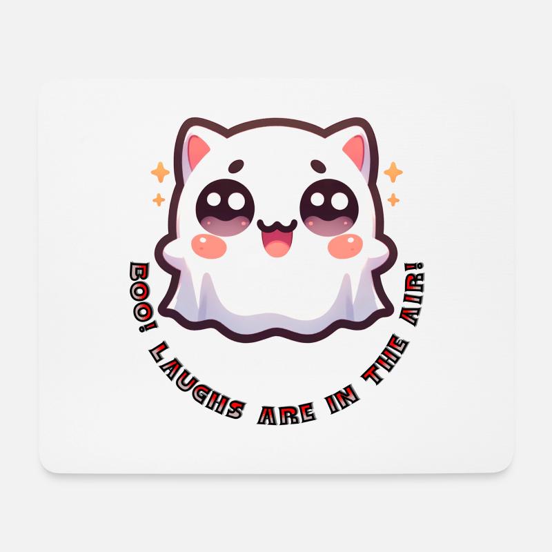 Boo! Laughs are in the air! Süßer Geist - Mousepad (Querformat) - Weiß