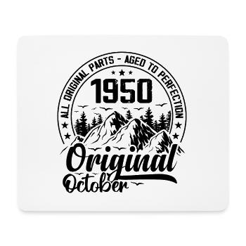 1950 octobre Original 74 Ans cadeau Anniversaire - Tapis de souris (format paysage) - blanc - Devant