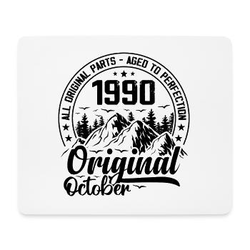 1990 October Original: 34 Years Anniversary Gift - Mouse Pad (horizontal) - white - Front