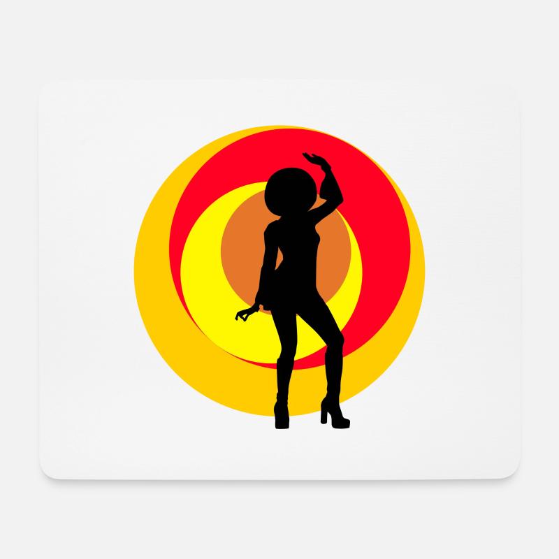 Disco Mädchen - Mousepad (Querformat) - Weiß