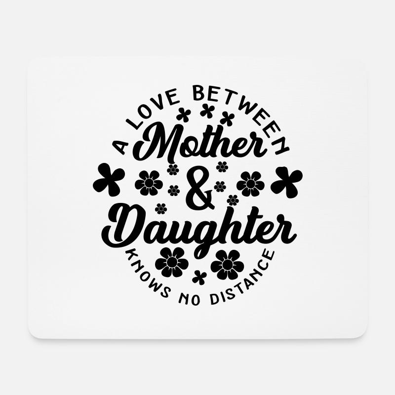 Mutter und Tochter - Liebe - Muttertag - Mom- Love - Mousepad (Querformat) - Weiß