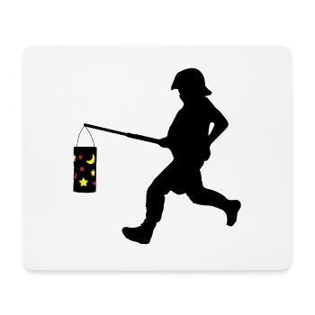 Policier avec lanterne - Riotcop Banksy Style Vecteur - Tapis de souris (format paysage) - blanc - Devant