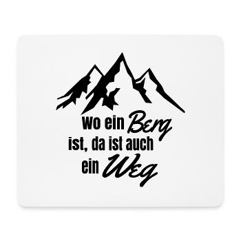 Wo ein Berg ist Kletterdesign - Mousepad (Querformat) - Weiß - Vorne