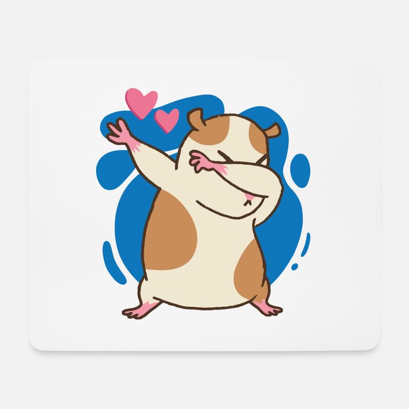 Dabbing Hamster - Tapis de souris (format paysage) - blanc