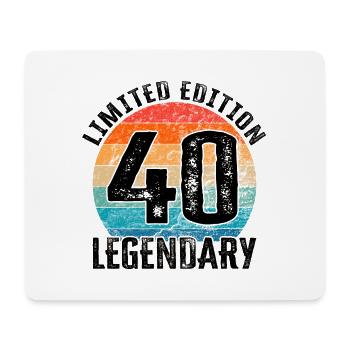 Happy Birthday - 40. Geburtstag - Mousepad (Querformat) - Weiß - Vorne