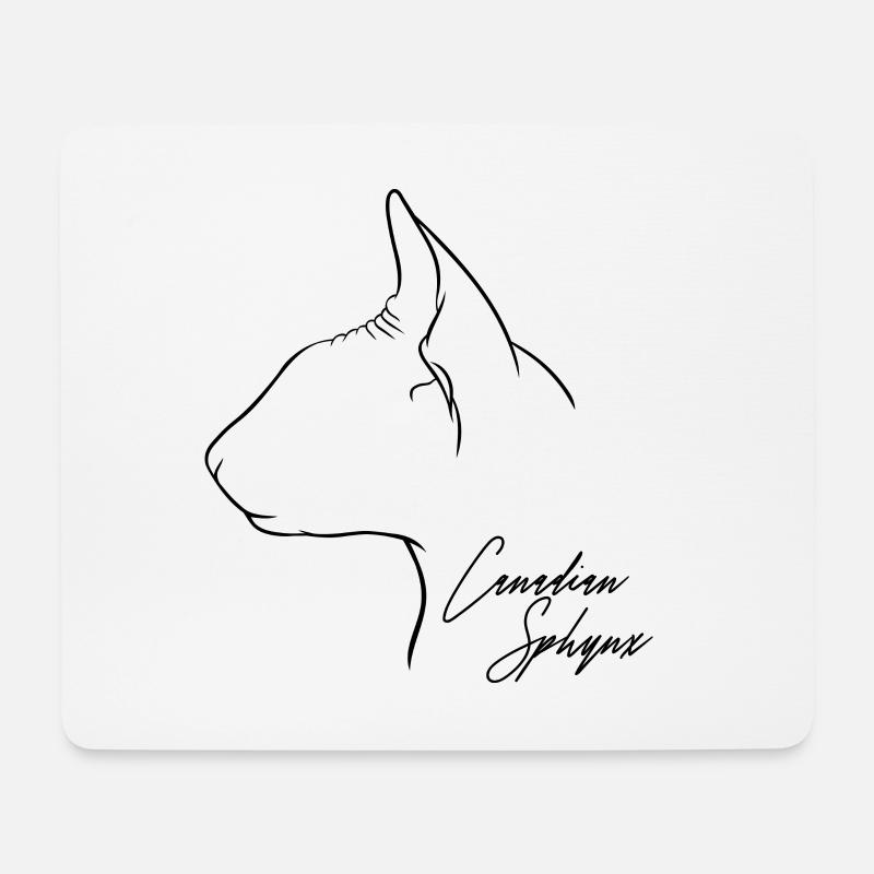Canadian Sphynx Profil Katzen Katze Wilsigns - Mousepad (Querformat) - Weiß