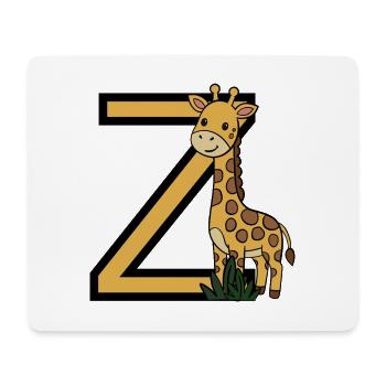 Giraffe Buchstabe  Z - Mousepad (Querformat) - Weiß - Vorne
