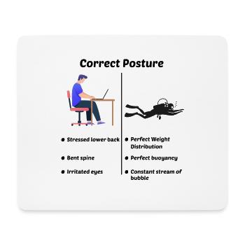 Scuba Diving Diver Computer Engineer Programmer - Mouse Pad (horizontal) - white - Front