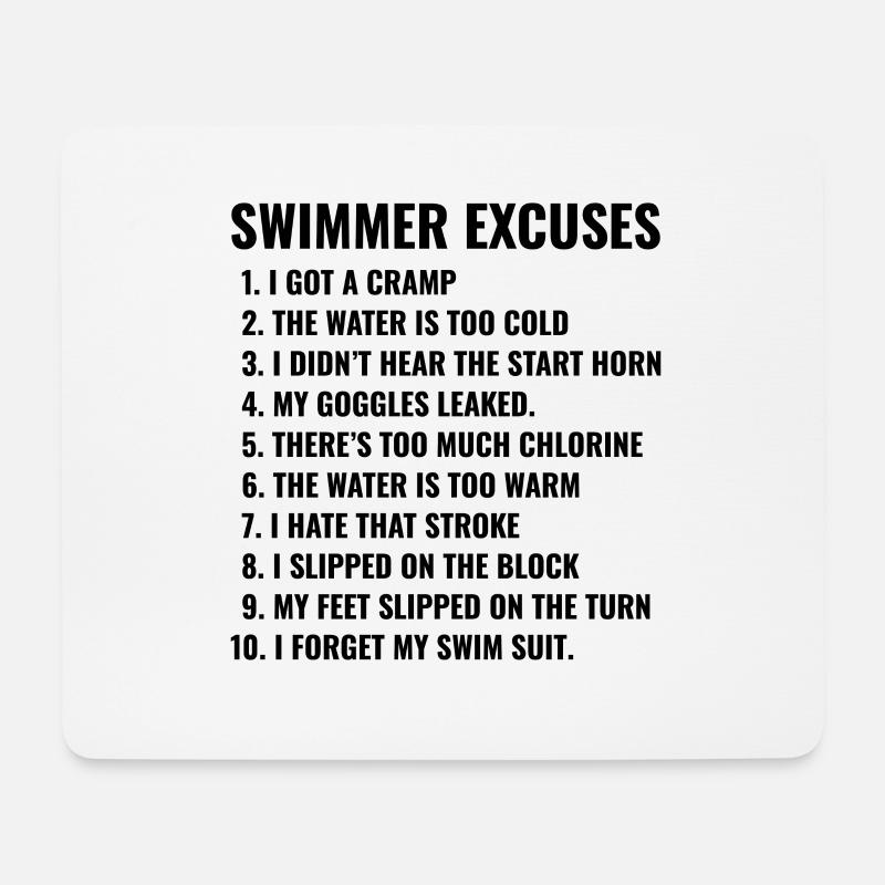 Schwimmen Schwimmen Team Schwimmer Athlet lustig - Mousepad (Querformat) - Weiß