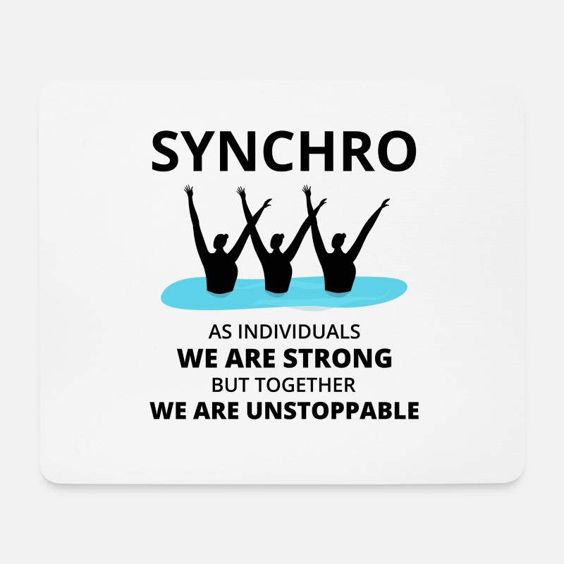 Synchro Schwimmer Synchronschwimmen Team - Mousepad (Querformat) - Weiß